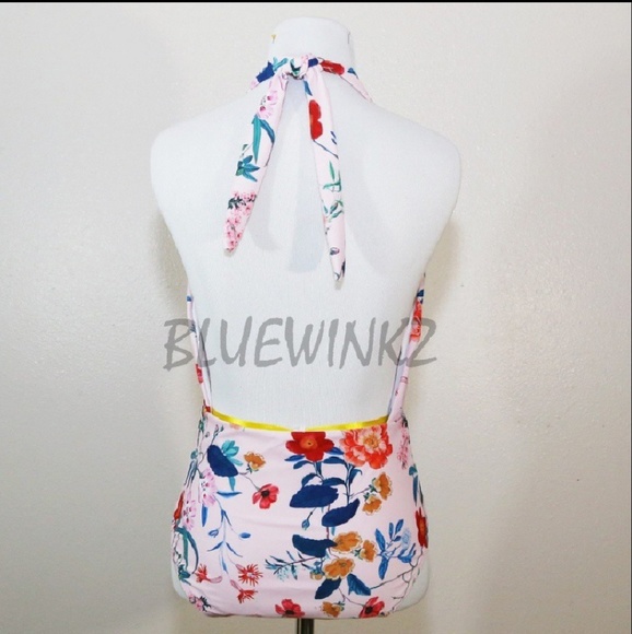 Pink Floral Bathing Suit - Picture 6 of 8